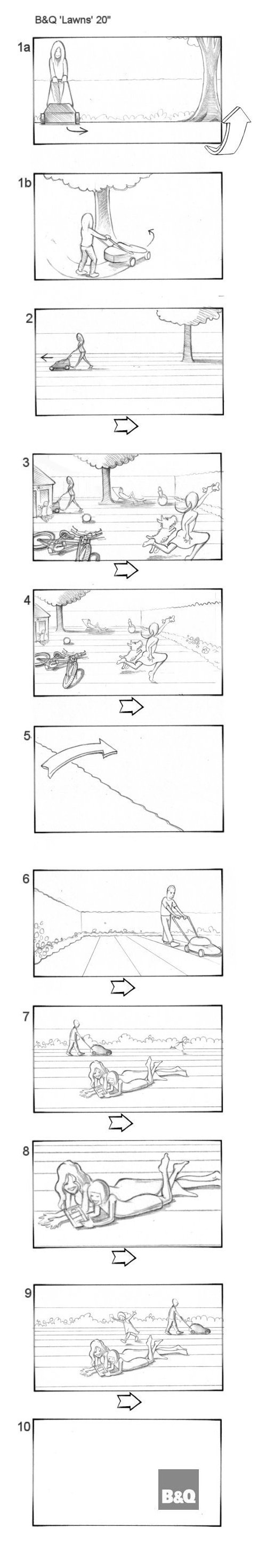 B&Q SUMMER CAMPAIGN STORYBOARDS BY ANDY SPARROW