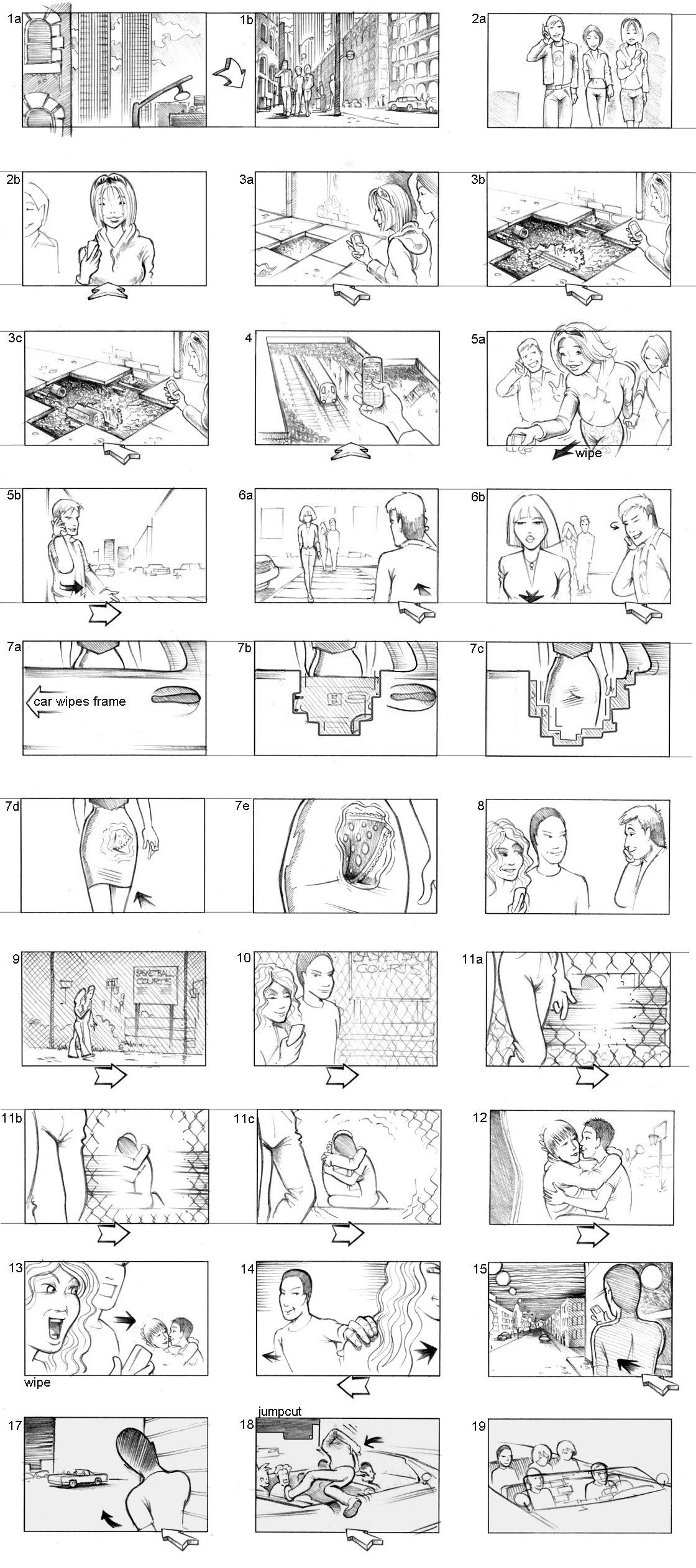 T-MOBILE STORYBOARDS BY ANDY SPARROW