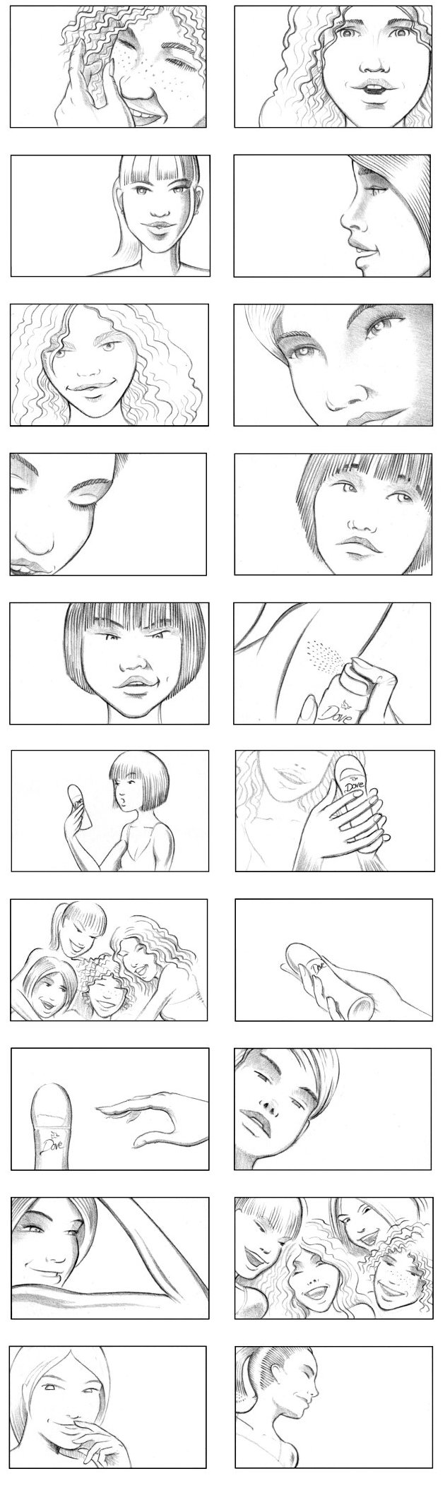 DOVE DEODORANT STORYBOARD BY ANDY SPARROW