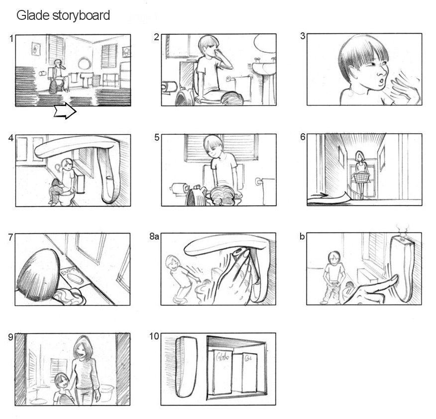 GLADE STORYBOARDS BY ANDY SPARROW