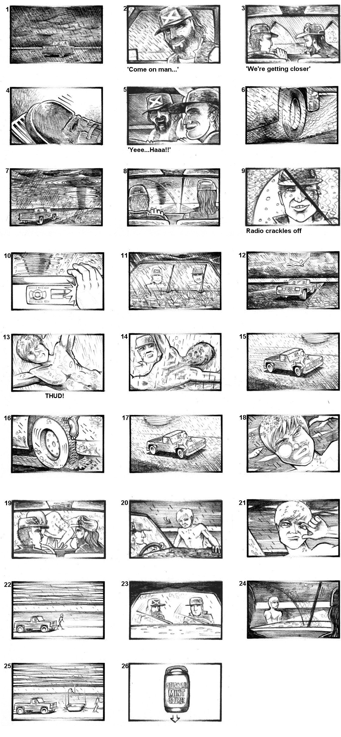 CUSSON'S MINT SOURCE STORYBOARDS BY ANDY SPARROW