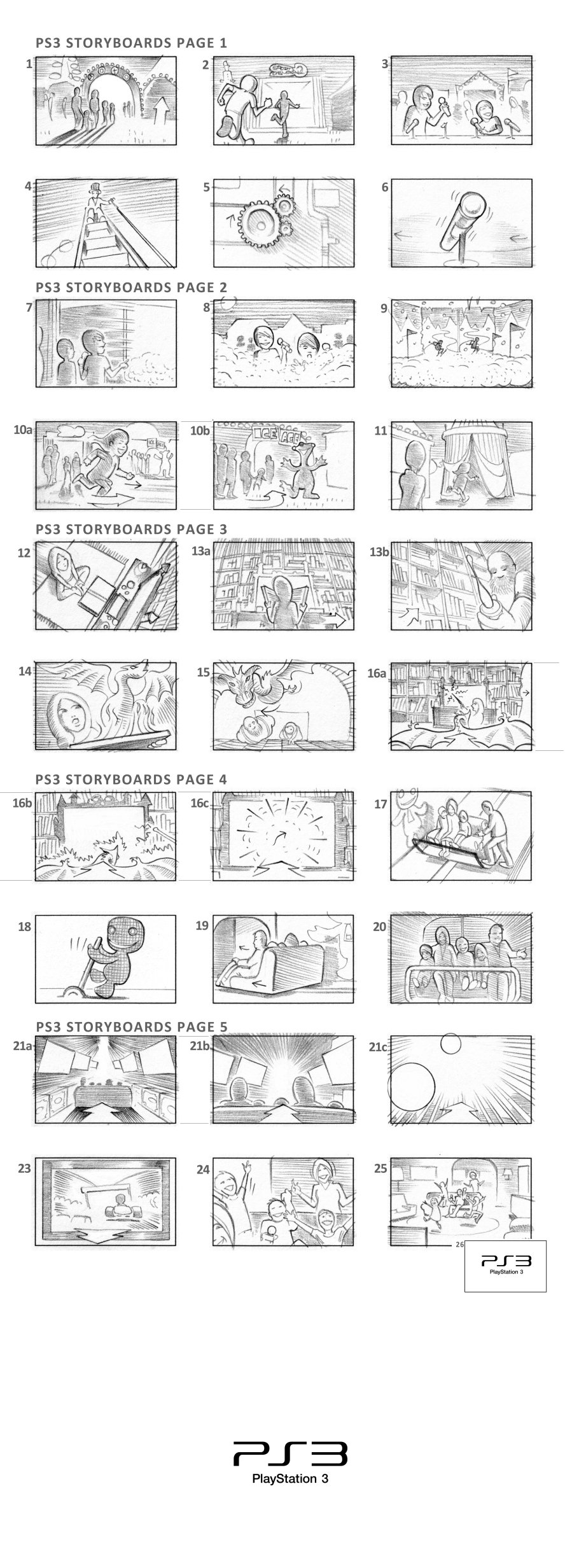 SONY PS3 STORYBOARD BY ANDY SPARROW