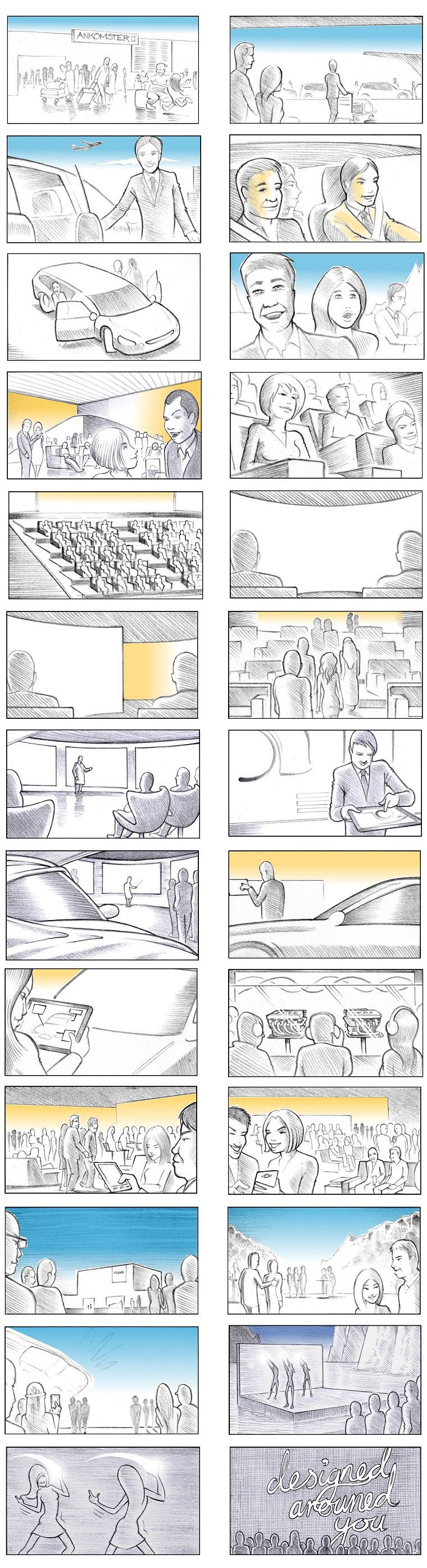 VOLVO EVENT STORYBOARD BY ANDY SPARROW
